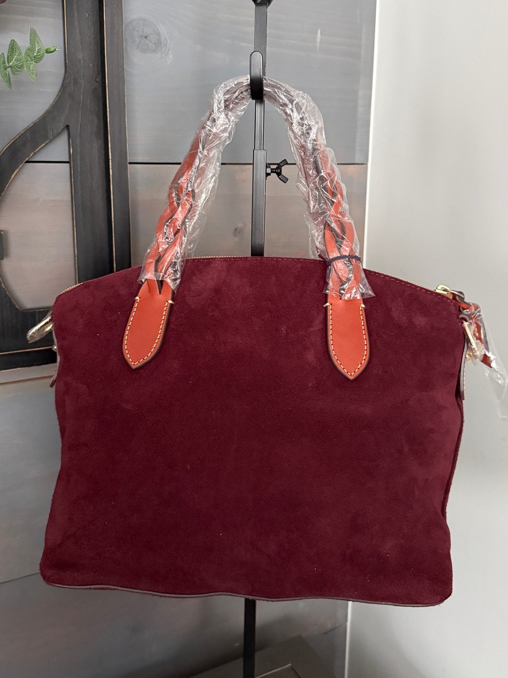 Dooney & Bourke Suede Celeste Satchel - Picture 2 of 6